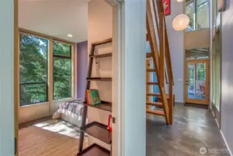 The concrete radiant floors are no-fuss and easy to maintain.