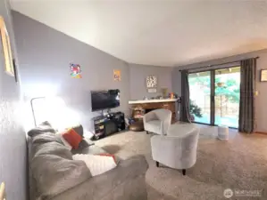 Living room spacious. Carpet is almost new