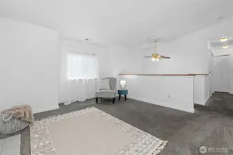 Living room at the top to the stairs.