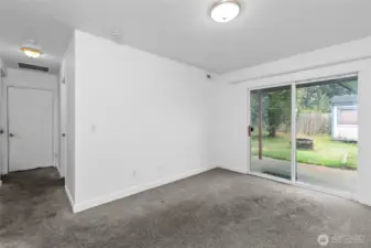 Slider to back patio off downstairs bonus room.