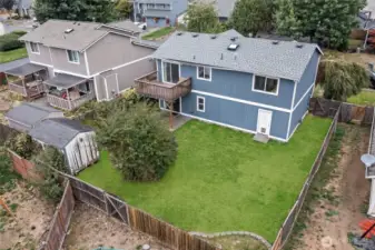 Backyard, fully fenced.