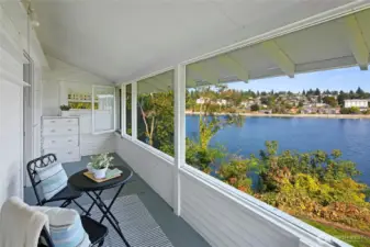 Sun porch for your morning coffee