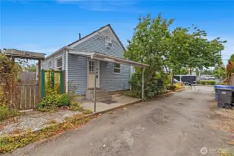 Side entrance to utility room, perfect for a mudroom.