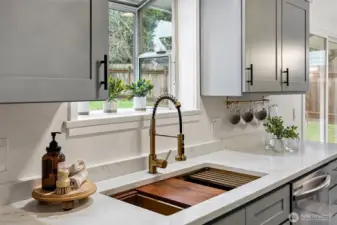Beautiful sink w garden window