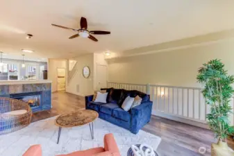 Great room feeling with high ceilings