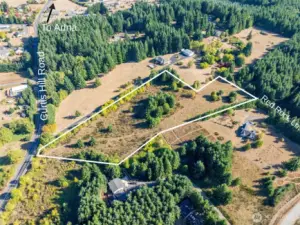 Facing NE. Property lines are approximate.