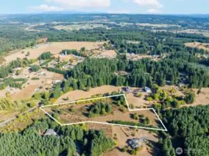 Facing north. Property lines are approximate.