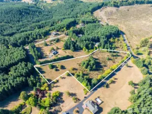 Facing SW. Property lines are approximate.