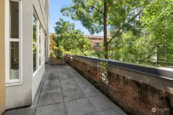 Private exterior access, stairs lead directly to Main Street