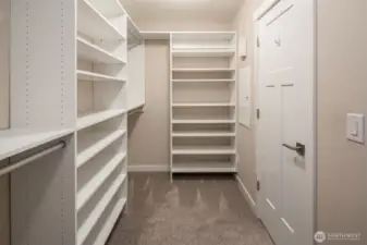 Upgraded closet system.