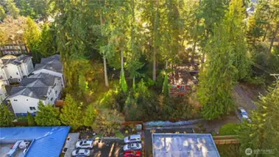 Aerial view of the Large property