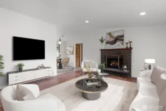 Main living area to kitchen