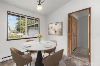 dining area leading to great room