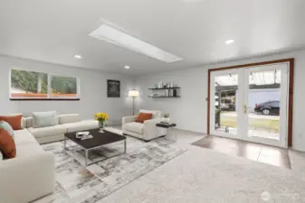 great room to back yard