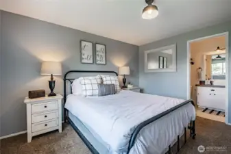Primary bedroom with attached bath