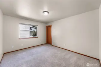 Bedroom located on main level with large walk in closet