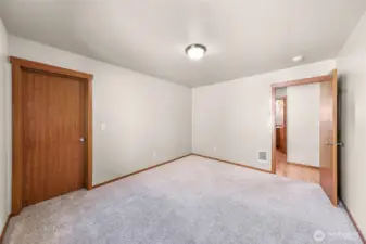 Bedroom located on main level with large walk in closet