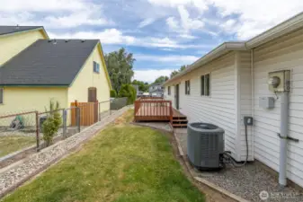 Fenced backyard and nice deck