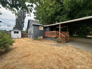 Breezeway connects homes together to make them a duplex