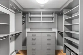 Primary walk-in closet