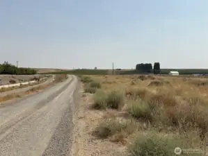 Looking west to east, with the 243 road ahead.