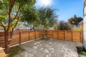 RARE fully fenced yard with patio.
