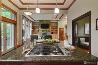 Looking from kitchen towards the living area