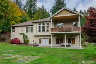 Back view of the home