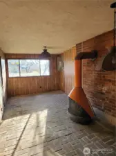 2nd Bonus rm with Retro fireplace and separate outside entrance