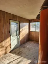 Separate exterior entrance. Possible use for a home business?