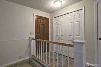 The entry was well-designed with nice closet space.