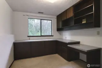 Also on the lower level, this was used as a sewing/craft room.  Could be an amazing home office.