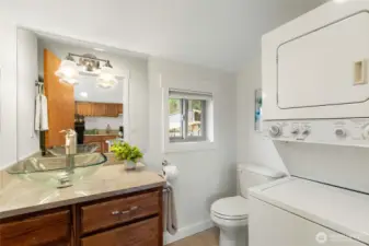 ADU bath with laundry