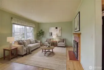 Front Living Room, virtually staged