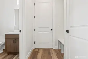 garage entry & mudroom area