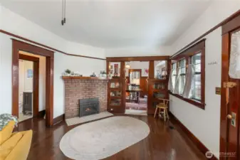 Looking into dining room