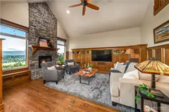 GAS FIRE PLACE AND BUILT IN HIGH-END SOUND SYSTEM