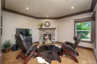 SITTING AREA WITH SECOND FIREPLACE