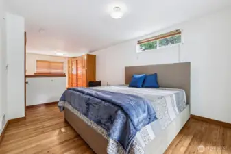 Primary bedroom, side nook with LOTS of storage for additional space could make an office, den, or another bedroom? Your choice.