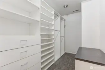 Upstairs walk in closet