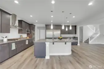 Plenty of cabinets, huge walk-in .