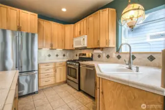 kitchen with lots of cabinets and island