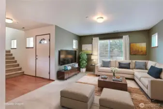 Open floorplan downstairs.