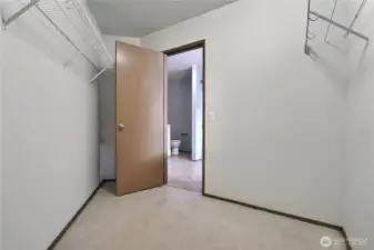 Primary walk in closet.