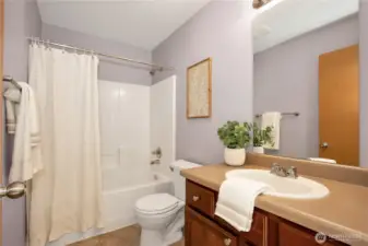 Hall Bath with tub/shower combo