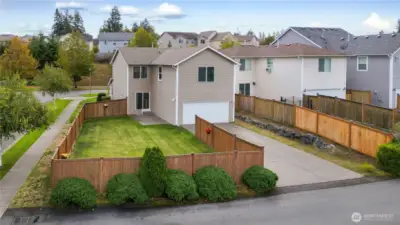 Come see this large corner lot with plenty of space for pets and kids. Patio for outside entertaining and lots of parking.