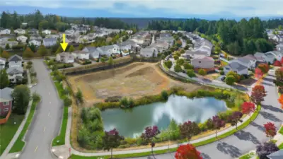 Located directly behind a retention pond with beautiful reflected sunsets!