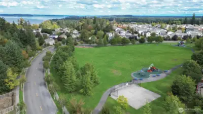 Chief Leshi Park is one block away. With a sports court, and 2 playgrounds.