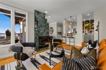 Views from every level of the home.