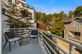 Balcony off the dining room.